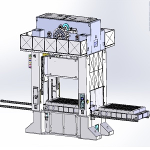 ruchomy st&oacute;ł na prasie przekładni